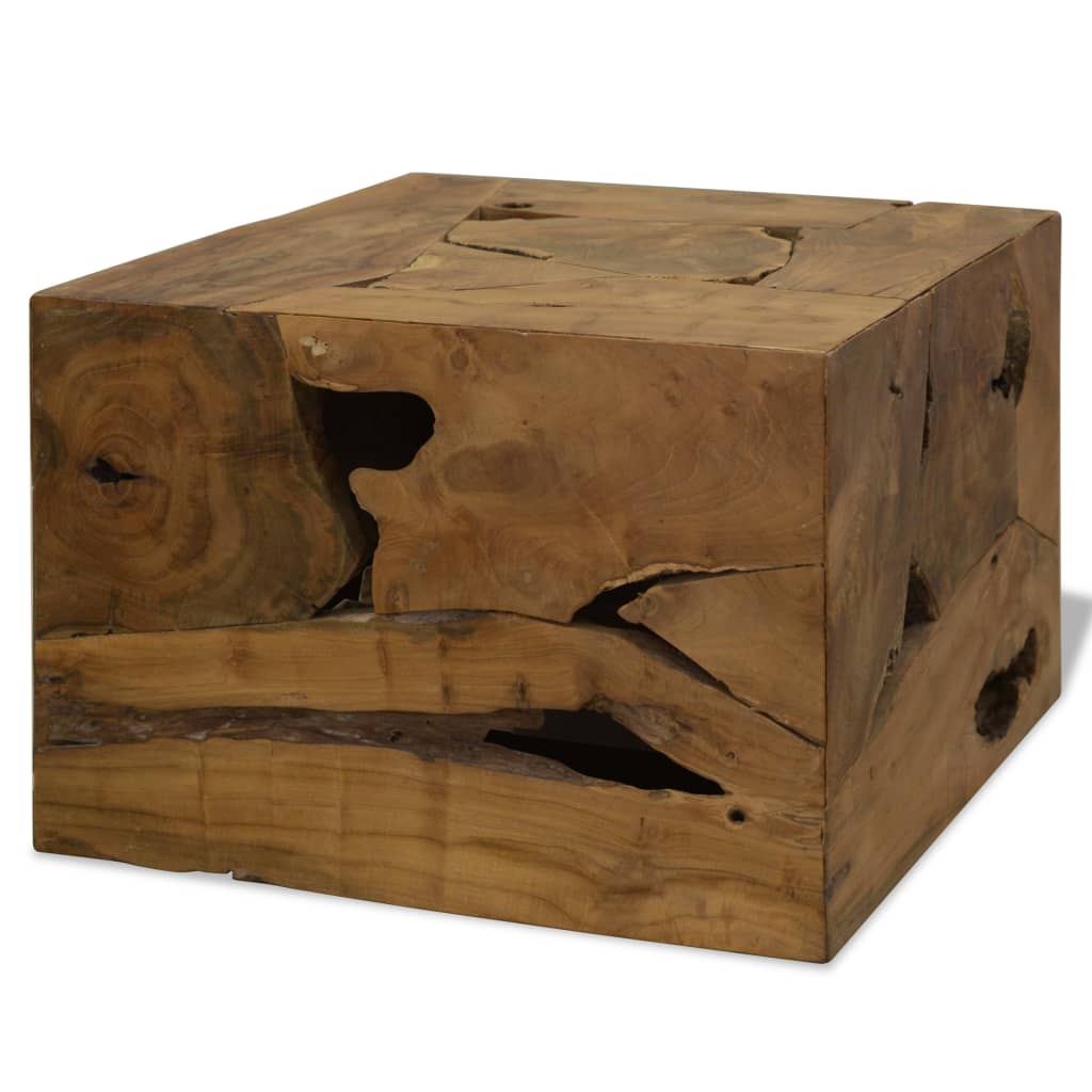vidaXL Măsuță de cafea, 50 x 50 x 35 cm, lemn de tec natural, maro vidaXL Măsuță de cafea, 50 x 50 x 35 cm, lemn de tec natural, maro