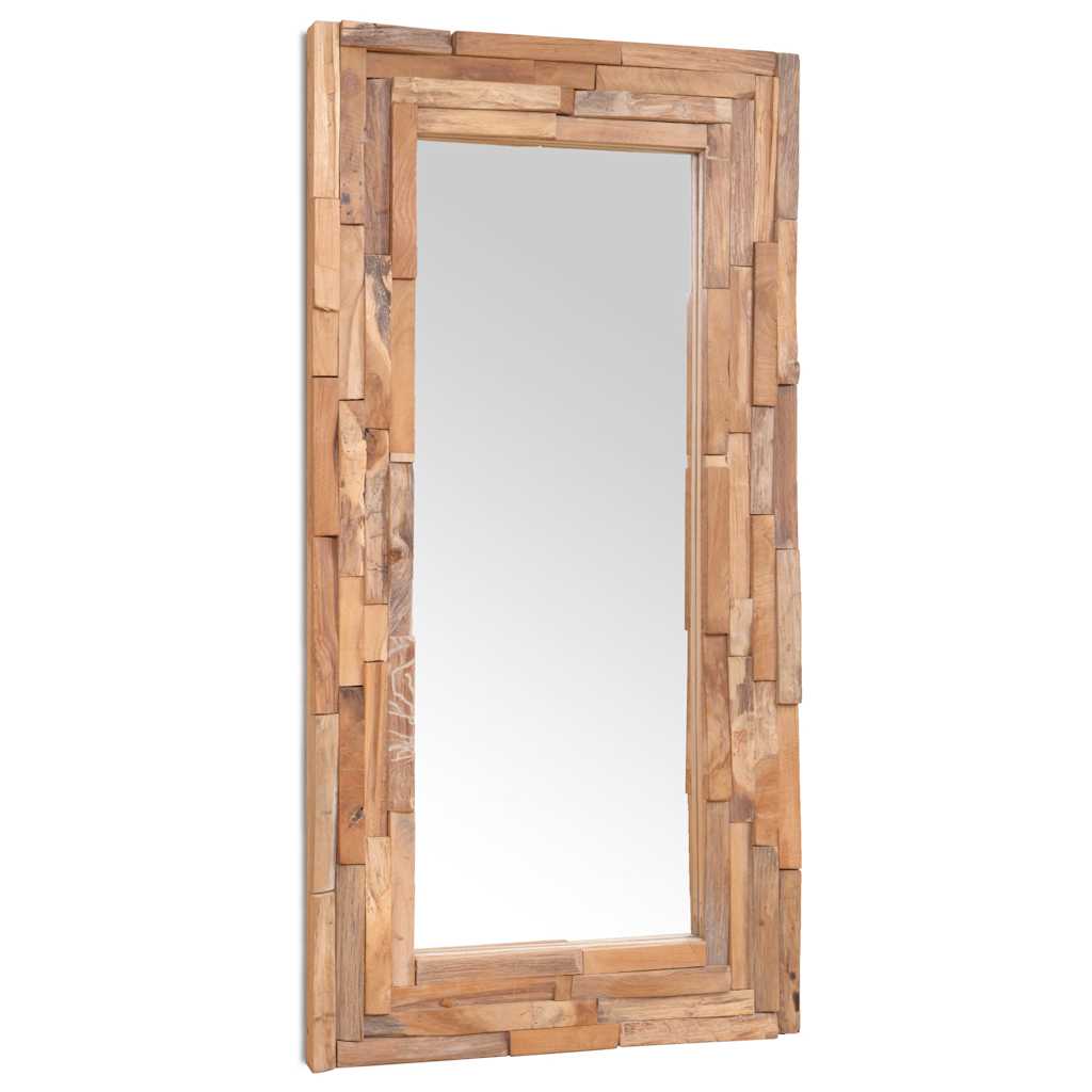 vidaXL Oglindă decorativă din lemn de tec, 120 x 60 cm, dreptunghiular vidaXL Oglindă decorativă din lemn de tec, 120 x 60 cm, dreptunghiular
