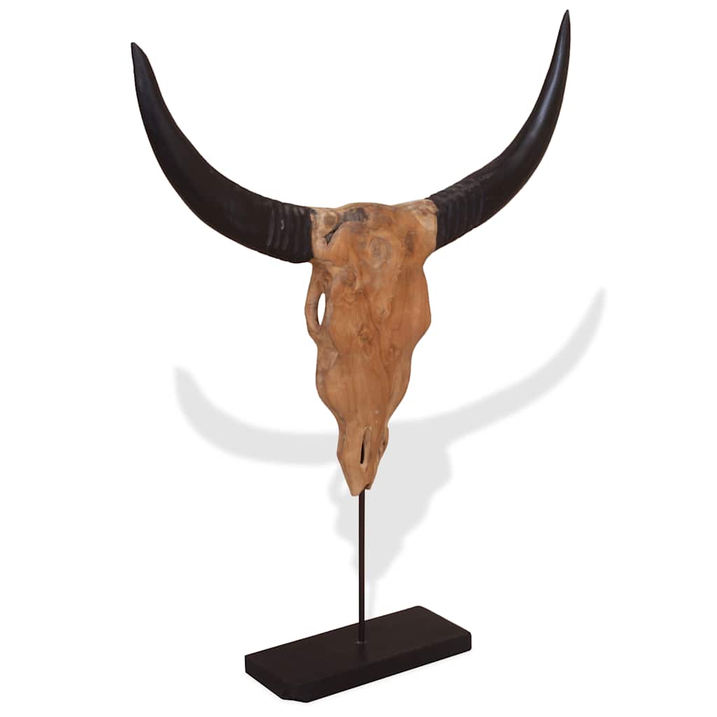 vidaXL Sculptură craniu de taur, 66x15x88 cm, tec vidaXL Sculptură craniu de taur, 66x15x88 cm, tec