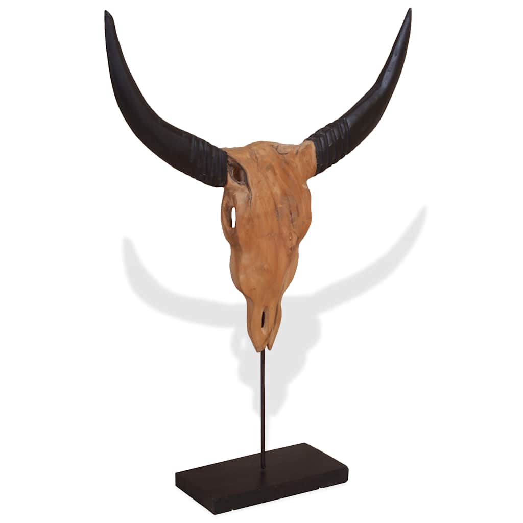 vidaXL Sculptură craniu de taur, 66x15x88 cm, tec vidaXL Sculptură craniu de taur, 66x15x88 cm, tec