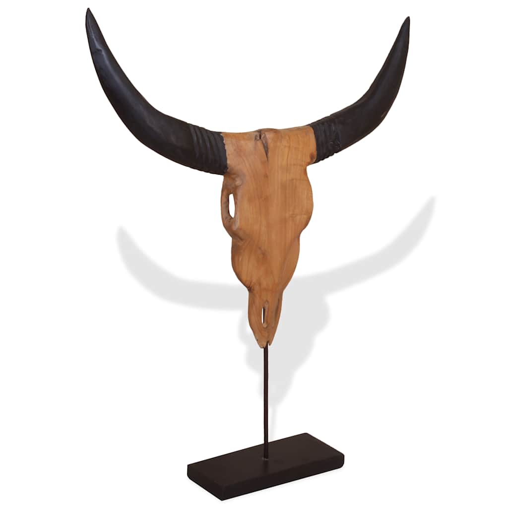 vidaXL Sculptură craniu de taur, 66x15x88 cm, tec vidaXL Sculptură craniu de taur, 66x15x88 cm, tec