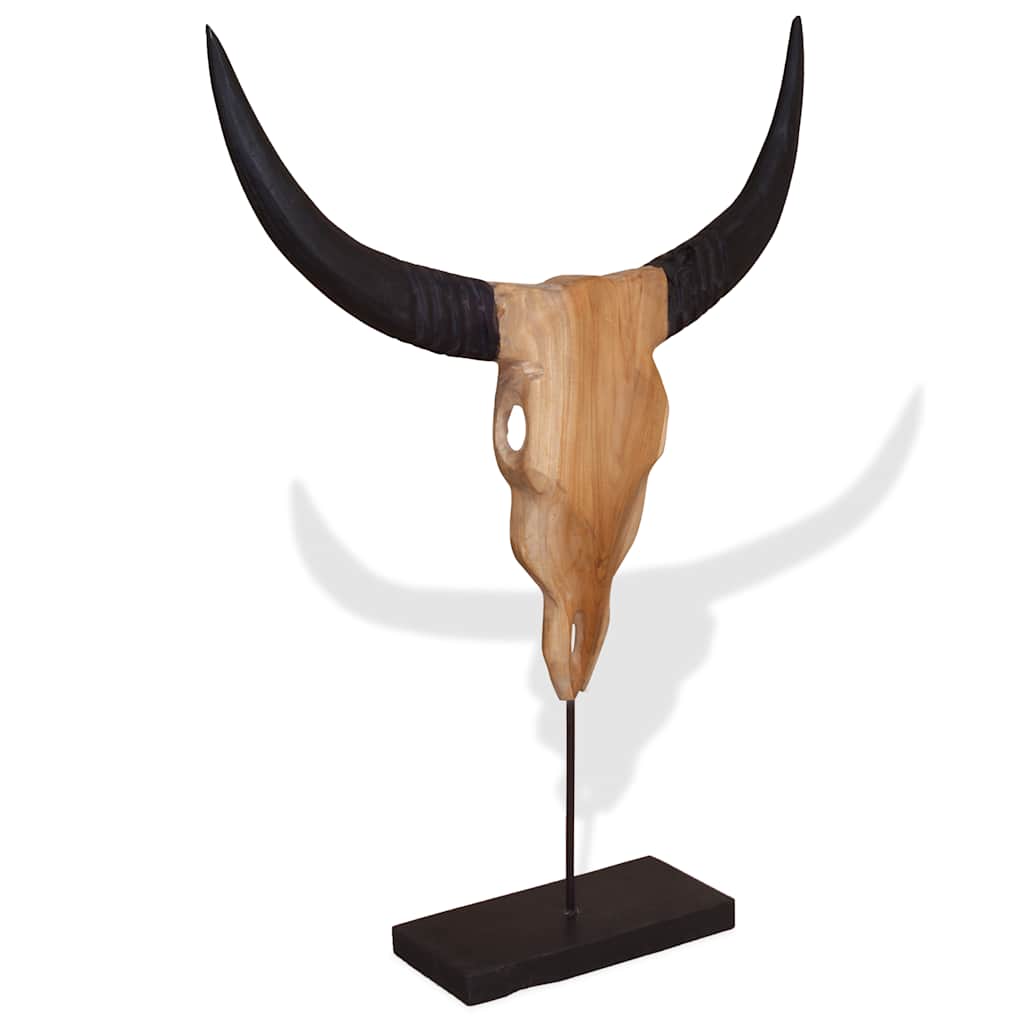 vidaXL Sculptură craniu de taur, 66x15x88 cm, tec vidaXL Sculptură craniu de taur, 66x15x88 cm, tec