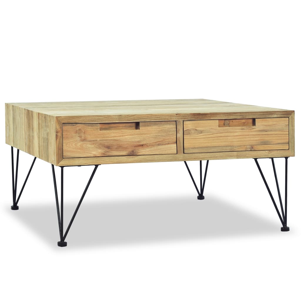 vidaXL Măsuță de cafea, 80 x 80 x 40 cm, lemn de tec masiv vidaXL Măsuță de cafea, 80 x 80 x 40 cm, lemn de tec masiv