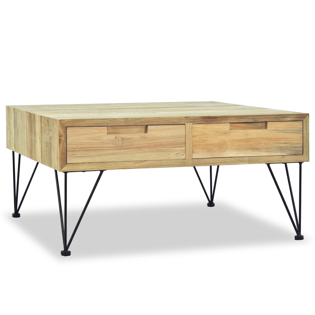 vidaXL Măsuță de cafea, 80 x 80 x 40 cm, lemn de tec masiv vidaXL Măsuță de cafea, 80 x 80 x 40 cm, lemn de tec masiv