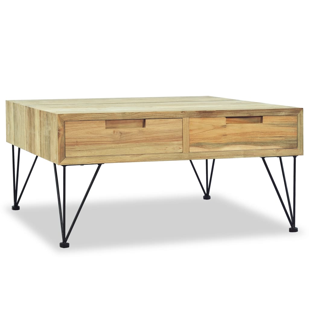 vidaXL Măsuță de cafea, 80 x 80 x 40 cm, lemn de tec masiv vidaXL Măsuță de cafea, 80 x 80 x 40 cm, lemn de tec masiv