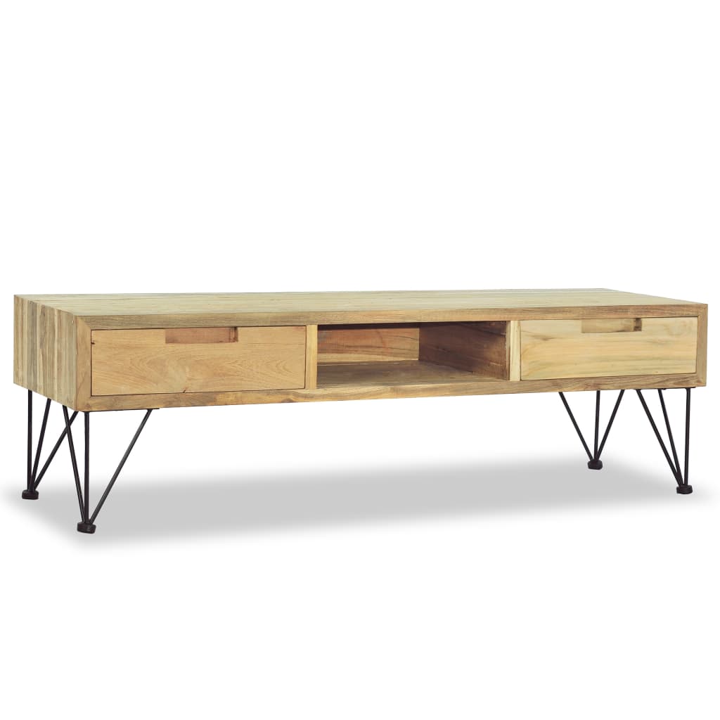 vidaXL Comodă TV, 120 x 35 x 35 cm, lemn masiv de tec