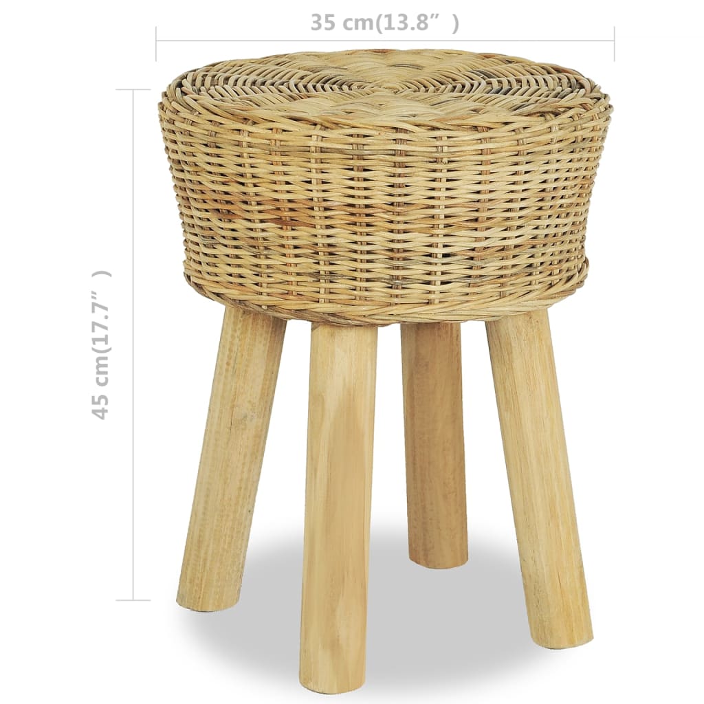 vidaXL Scaun de bar, ratan natural vidaXL Scaun de bar, ratan natural