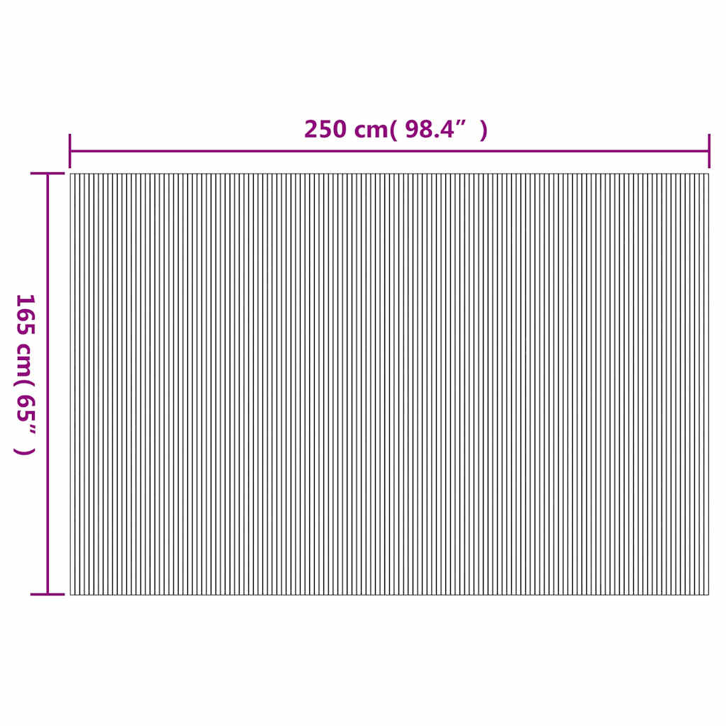 vidaXL Paravan de cameră din bambus, gri, 250 x 165 cm vidaXL Paravan de cameră din bambus, gri, 250 x 165 cm