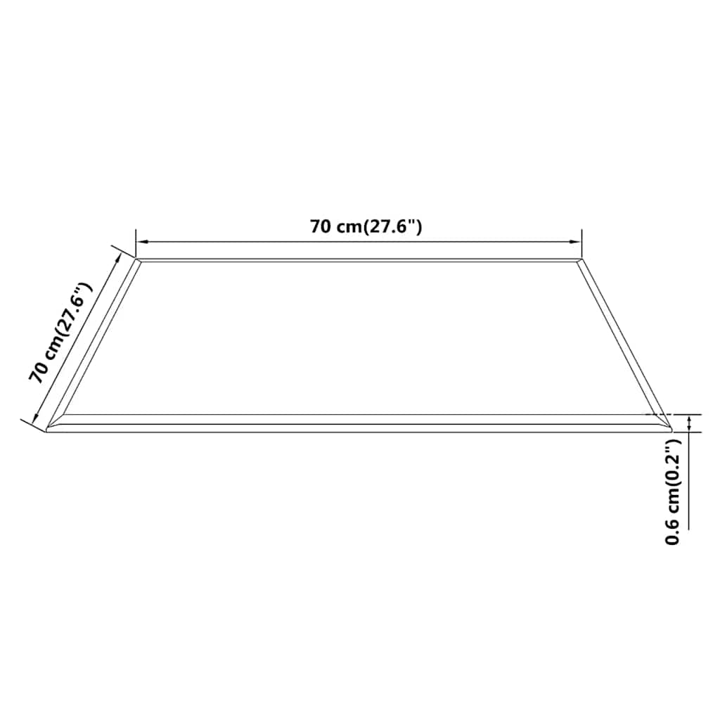 vidaXL Blat de masă din sticlă securizată, pătrat, 700 x 700 mm vidaXL Blat de masă din sticlă securizată, pătrat, 700 x 700 mm