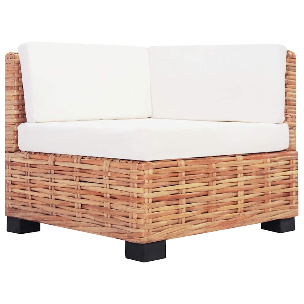 vidaXL Set canapea, 18 piese, ratan natural