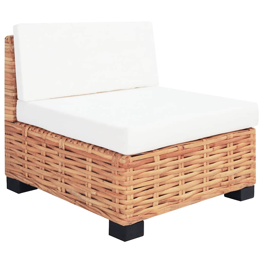 vidaXL Set canapea, 18 piese, ratan natural