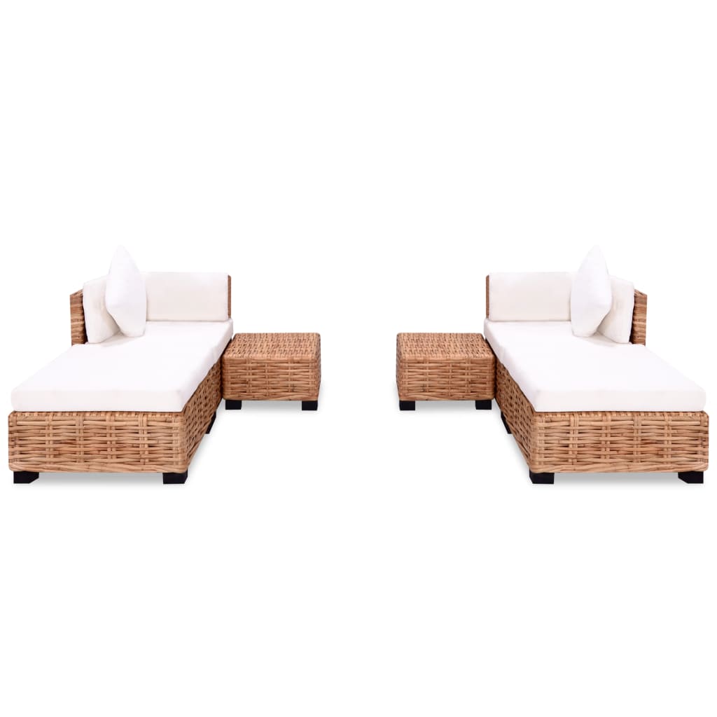 vidaXL Set canapea, 16 piese, ratan natural vidaXL Set canapea, 16 piese, ratan natural