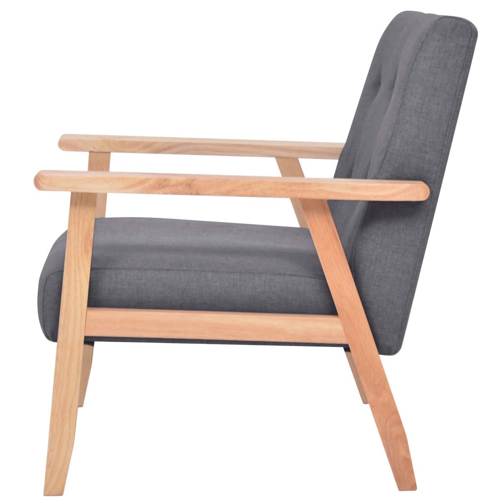 vidaXL Fotoliu, gri închis, material textil vidaXL Fotoliu, gri închis, material textil