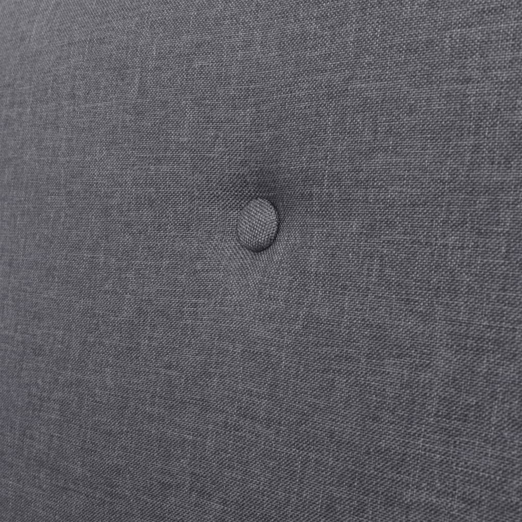 vidaXL Canapea cu 2 locuri, gri închis, material textil
