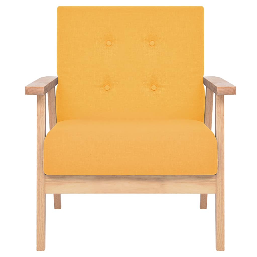 vidaXL Fotoliu, galben, material textil