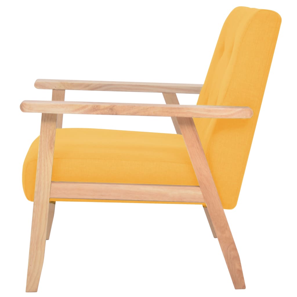 vidaXL Fotoliu, galben, material textil