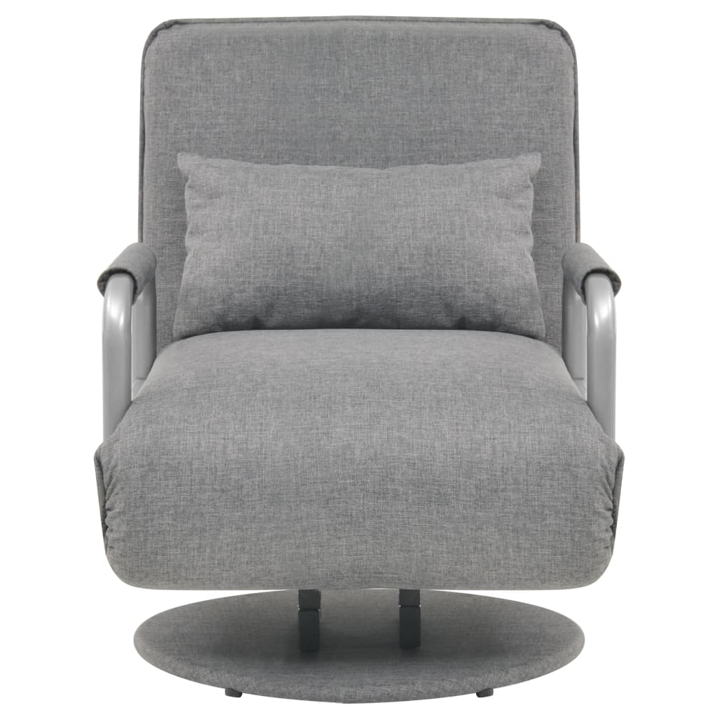 vidaXL Scaun pivotant și canapea extensibilă, gri deschis, textil vidaXL Scaun pivotant și canapea extensibilă, gri deschis, textil