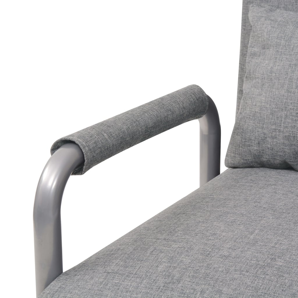 vidaXL Scaun pivotant și canapea extensibilă, gri deschis, textil vidaXL Scaun pivotant și canapea extensibilă, gri deschis, textil