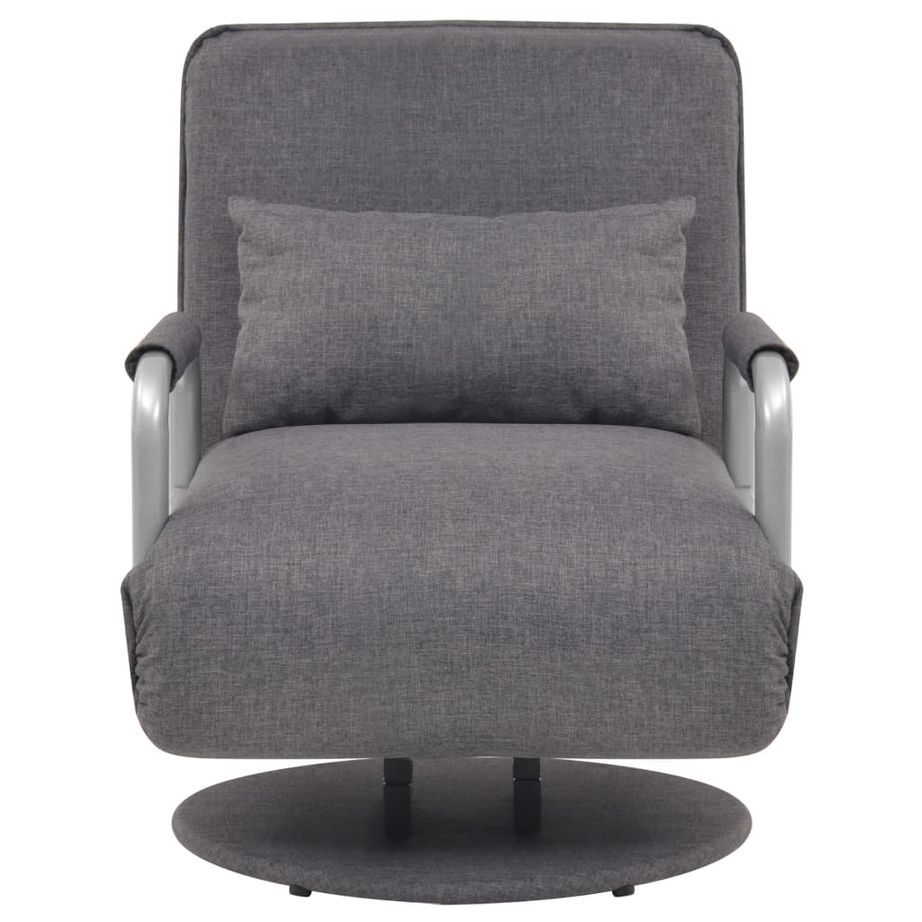 vidaXL Scaun pivotant și canapea extensibilă, gri închis, textil