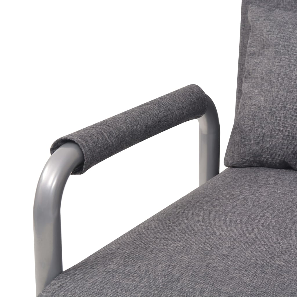 vidaXL Scaun pivotant și canapea extensibilă, gri închis, textil