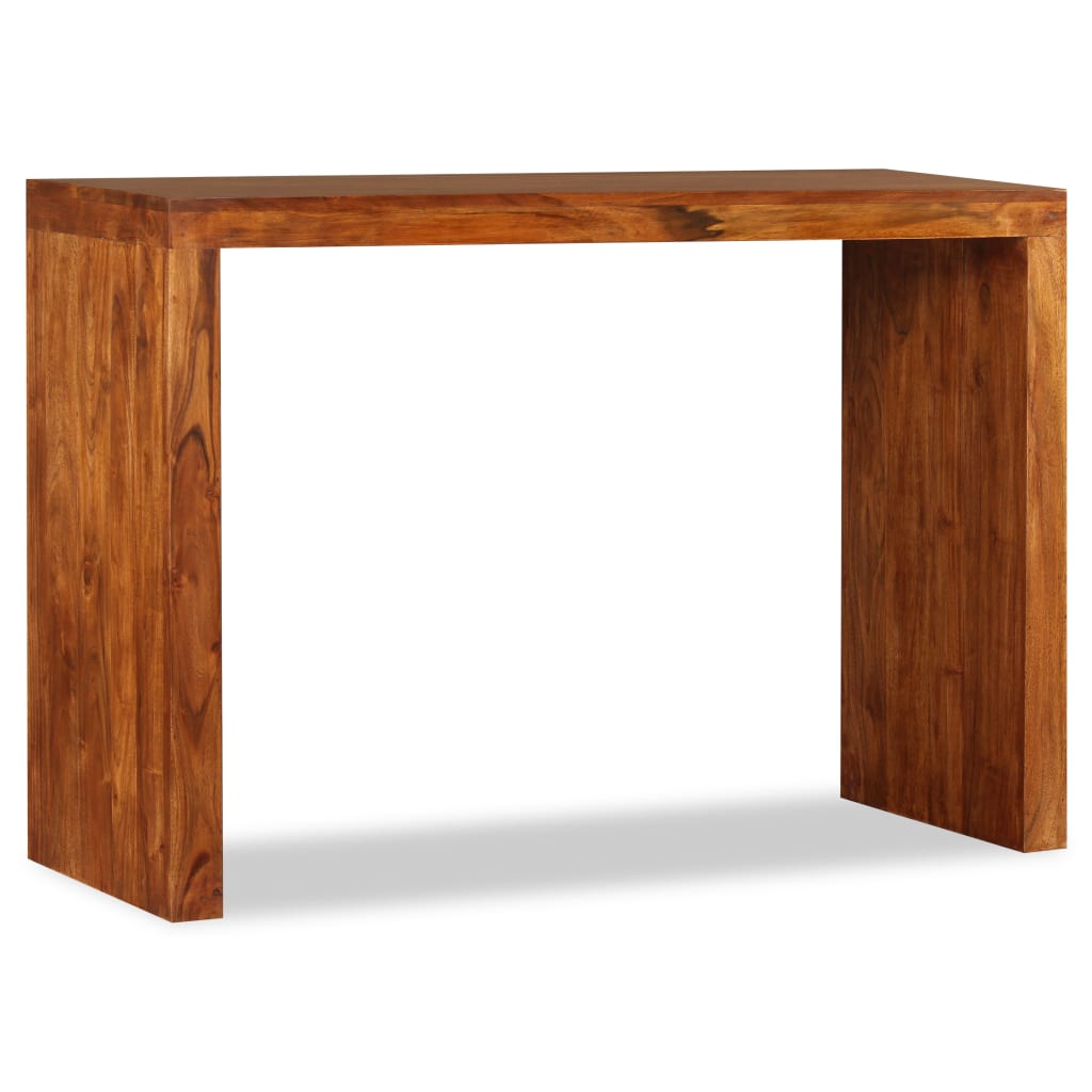 vidaXL Masă consolă, lemn masiv cu finisaj tip miere, 110x40x76 cm