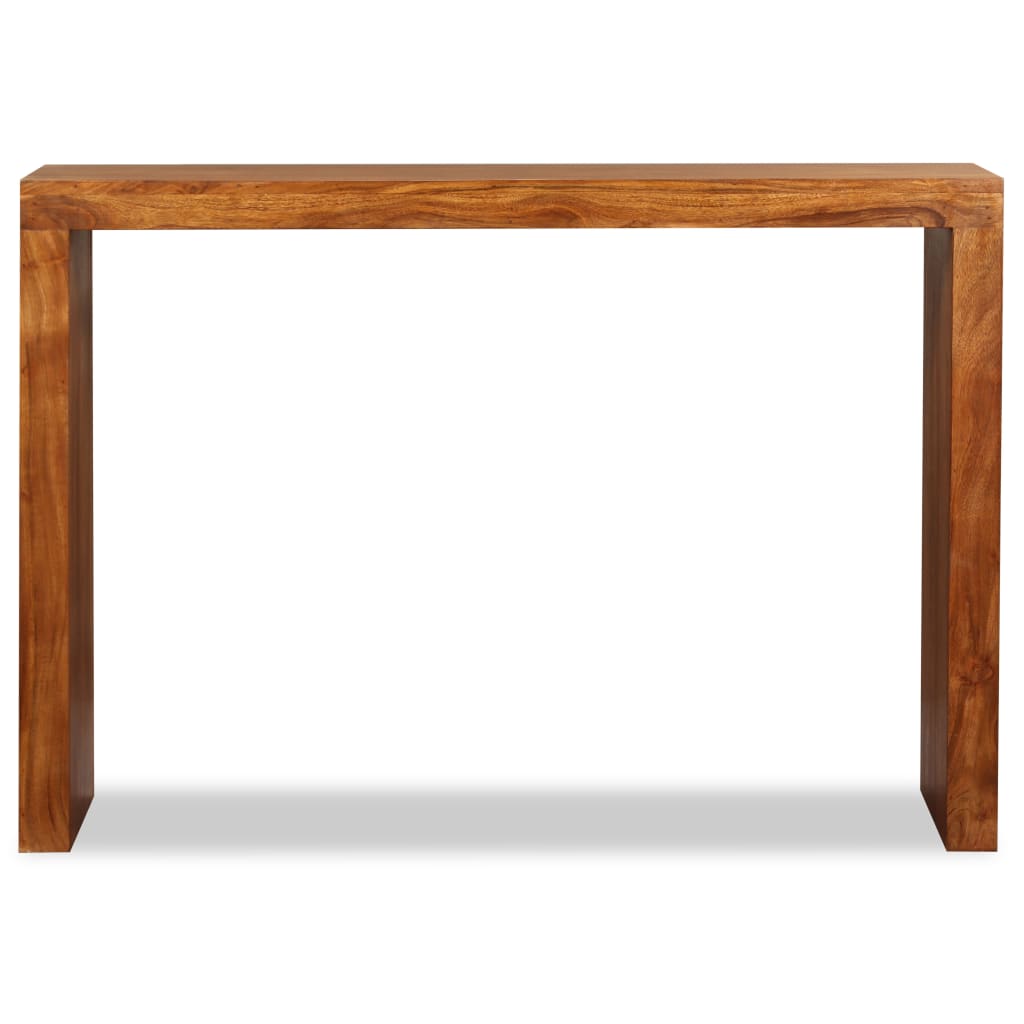 vidaXL Masă consolă, lemn masiv cu finisaj tip miere, 110x40x76 cm