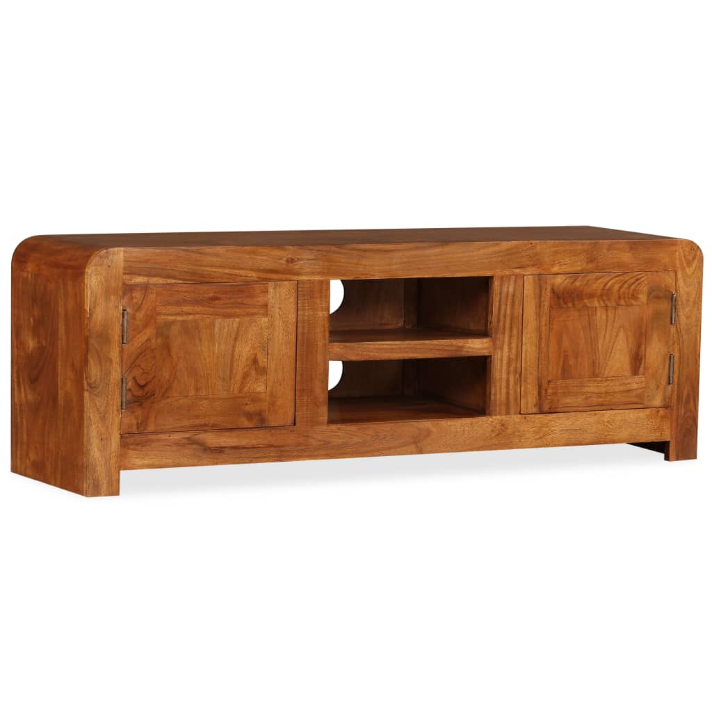 vidaXL Comodă TV, lemn masiv cu finisaj tip miere, 120 x 30 x 40 cm vidaXL Comodă TV, lemn masiv cu finisaj tip miere, 120 x 30 x 40 cm
