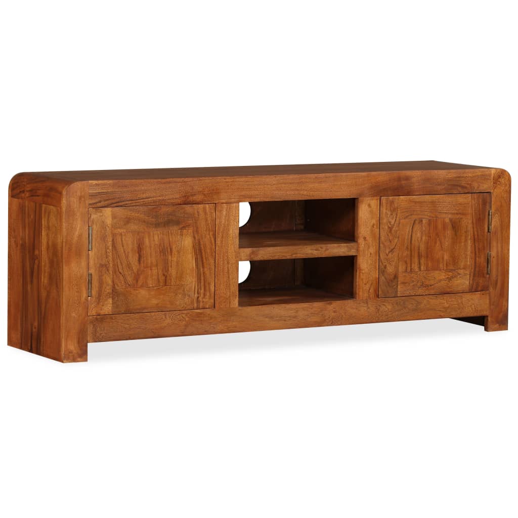 vidaXL Comodă TV, lemn masiv cu finisaj tip miere, 120 x 30 x 40 cm vidaXL Comodă TV, lemn masiv cu finisaj tip miere, 120 x 30 x 40 cm