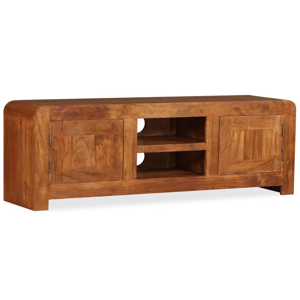 vidaXL Comodă TV, lemn masiv cu finisaj tip miere, 120 x 30 x 40 cm vidaXL Comodă TV, lemn masiv cu finisaj tip miere, 120 x 30 x 40 cm