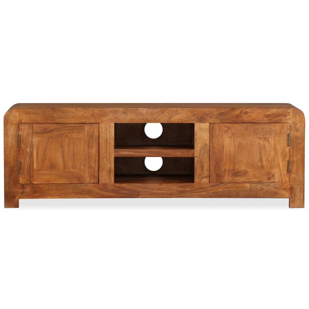 vidaXL Comodă TV, lemn masiv cu finisaj tip miere, 120 x 30 x 40 cm vidaXL Comodă TV, lemn masiv cu finisaj tip miere, 120 x 30 x 40 cm