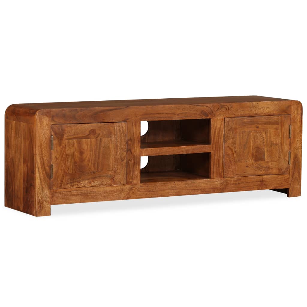 vidaXL Comodă TV, lemn masiv cu finisaj tip miere, 120 x 30 x 40 cm vidaXL Comodă TV, lemn masiv cu finisaj tip miere, 120 x 30 x 40 cm