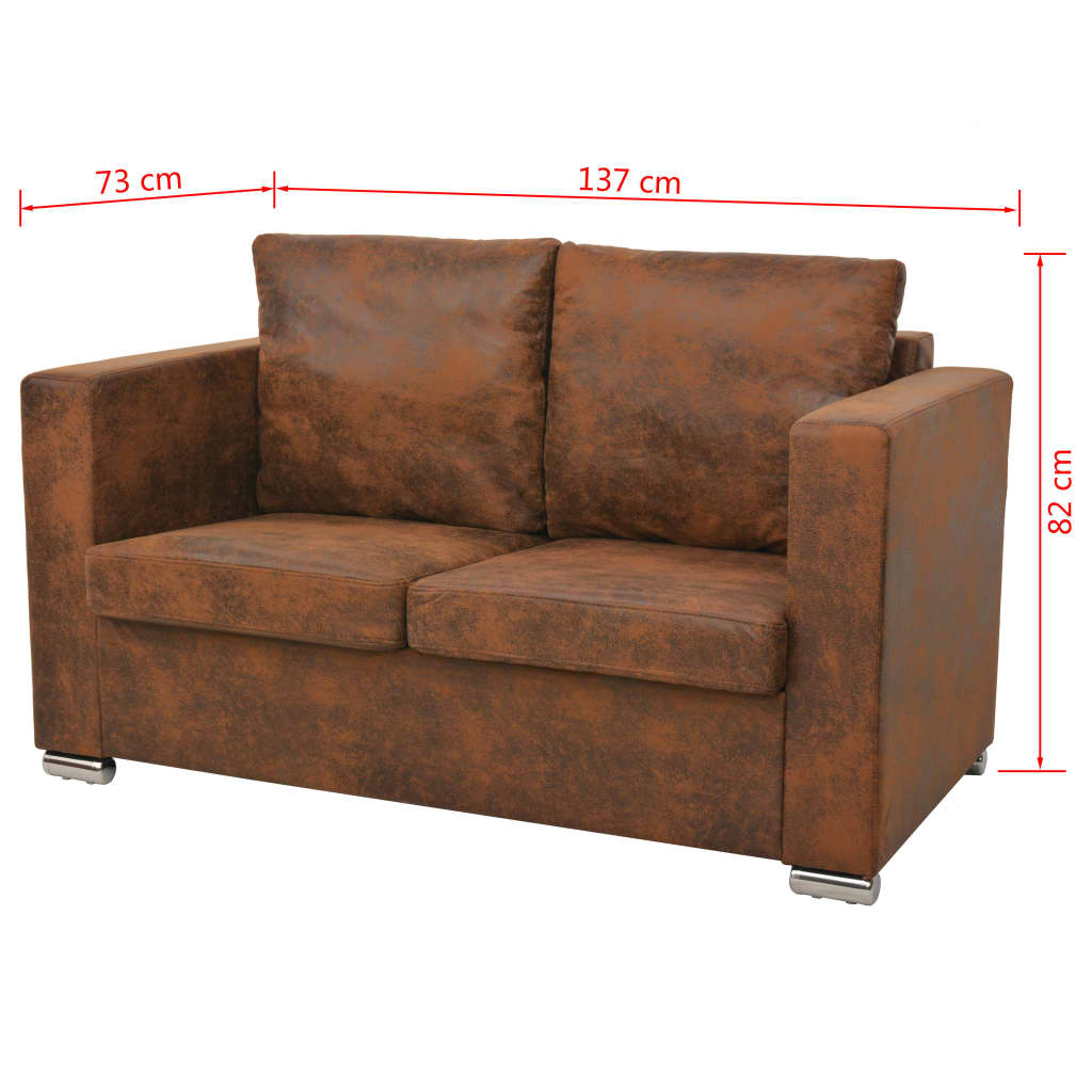 vidaXL Canapea cu 2 locuri, 137 x 73 x 82 cm, velur vidaXL Canapea cu 2 locuri, 137 x 73 x 82 cm, velur