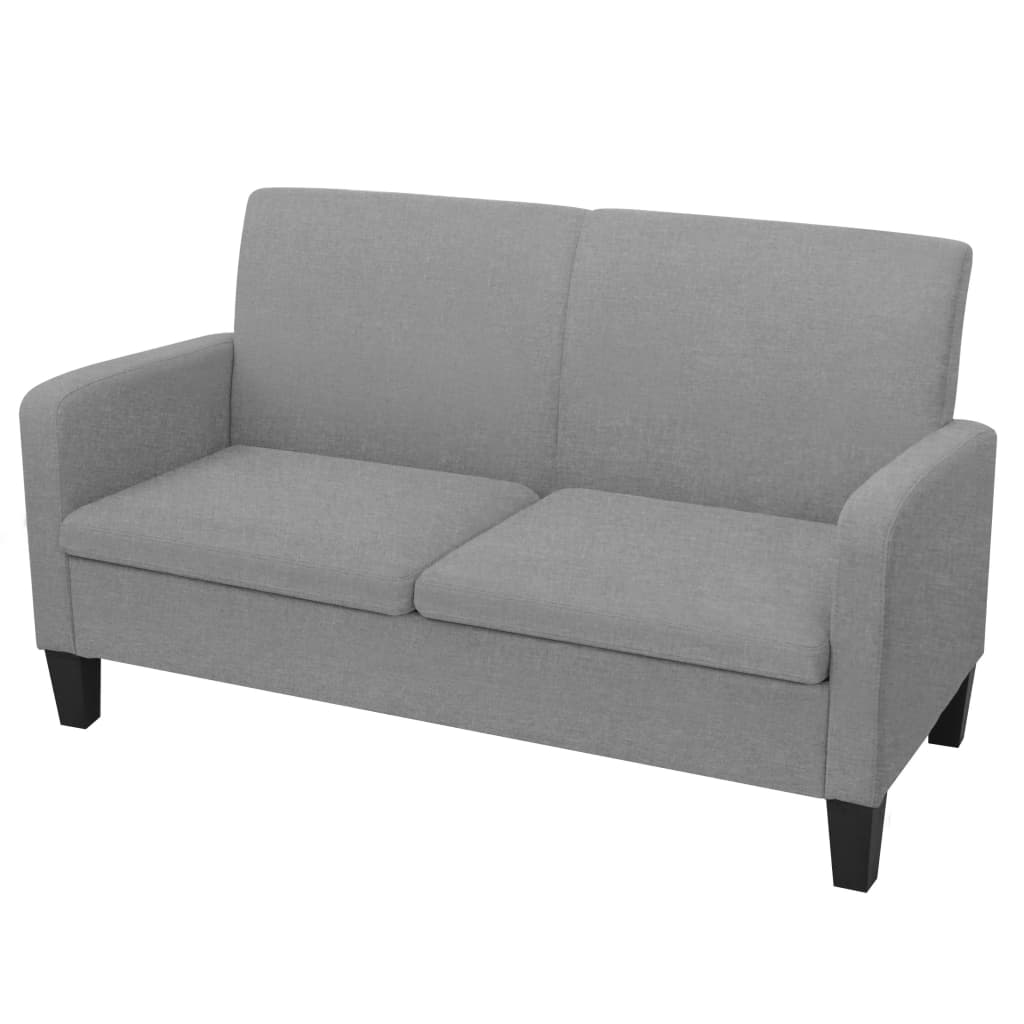 vidaXL Canapea cu 2 locuri, 135 x 65 x 76 cm, gri deschis vidaXL Canapea cu 2 locuri, 135 x 65 x 76 cm, gri deschis