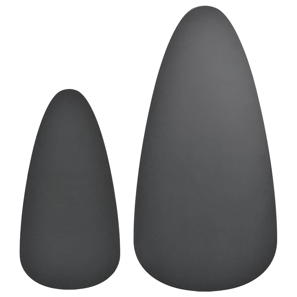 vidaXL Set masă cafea, 2 piese, lemn masiv de pin, negru
