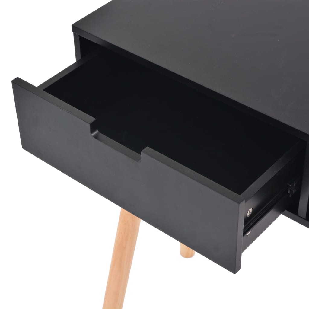 vidaXL Masă consolă, lemn masiv de pin 80x30x72 cm, negru