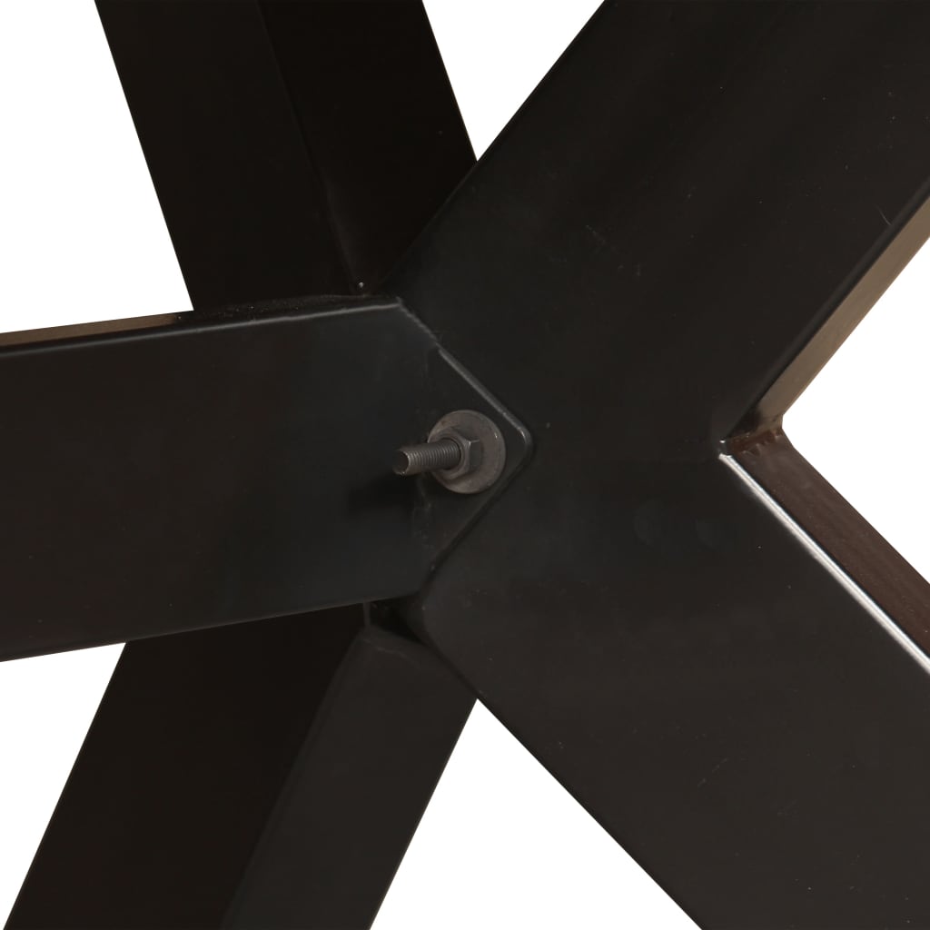 vidaXL Masă de bucătărie lemn masiv de mango și oțel 180 cm