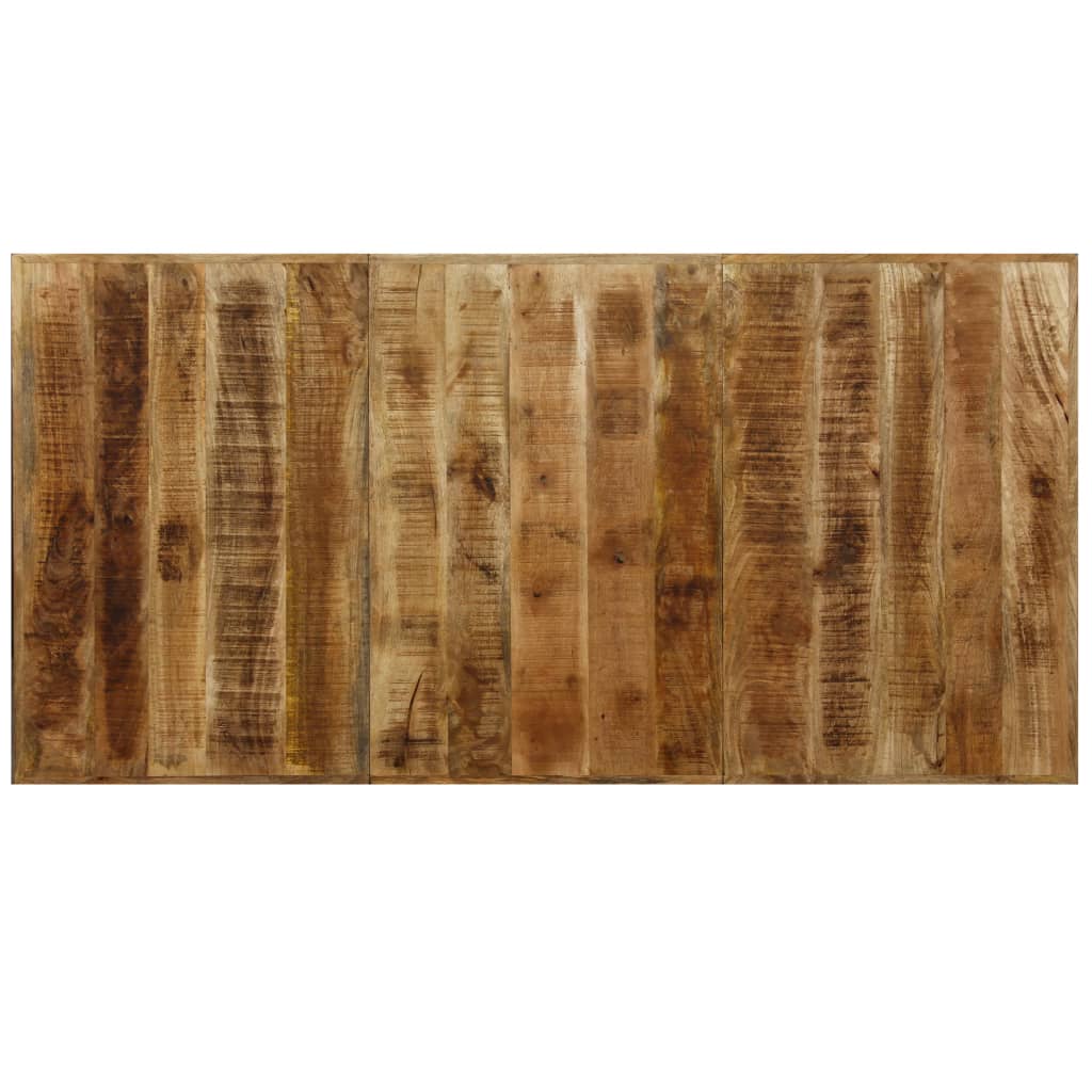 vidaXL Masă de bucătărie lemn masiv de mango și oțel 180 cm