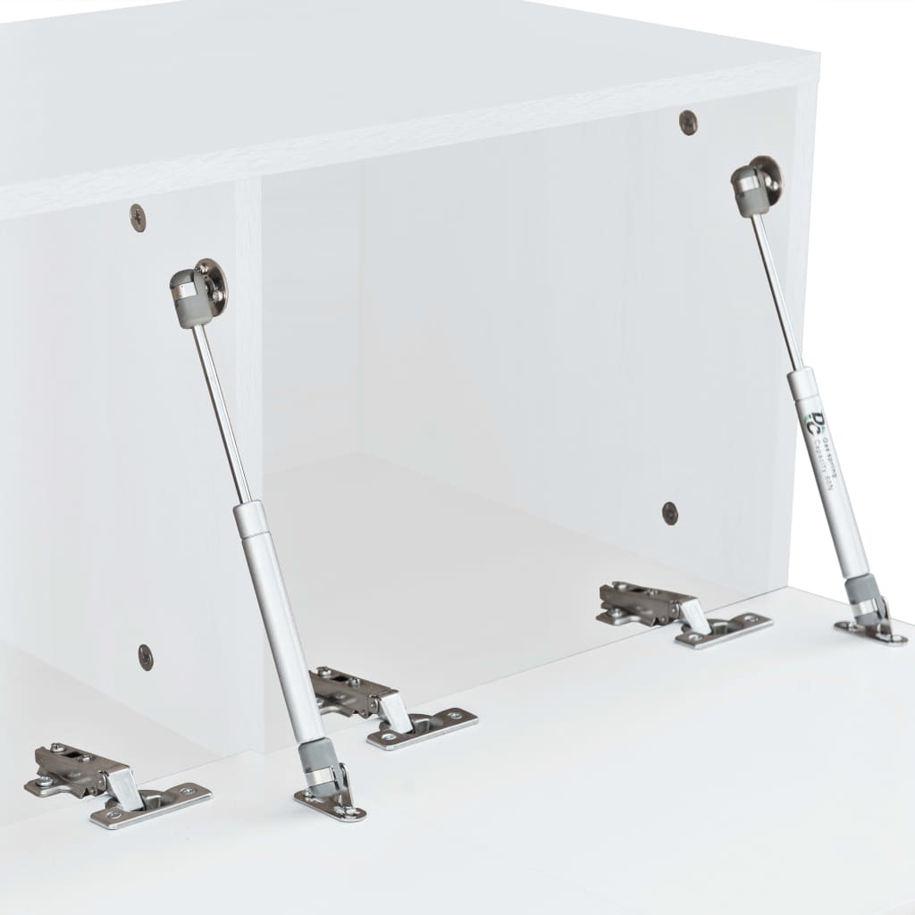 vidaXL Comodă TV, alb extralucios, 120x40x34 cm, PAL
