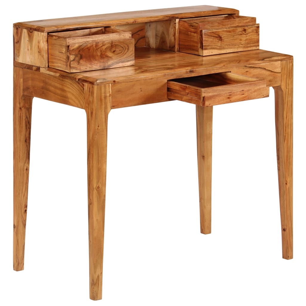 vidaXL Birou de lucru cu sertare, lemn masiv, 88 x 50 x 90 cm