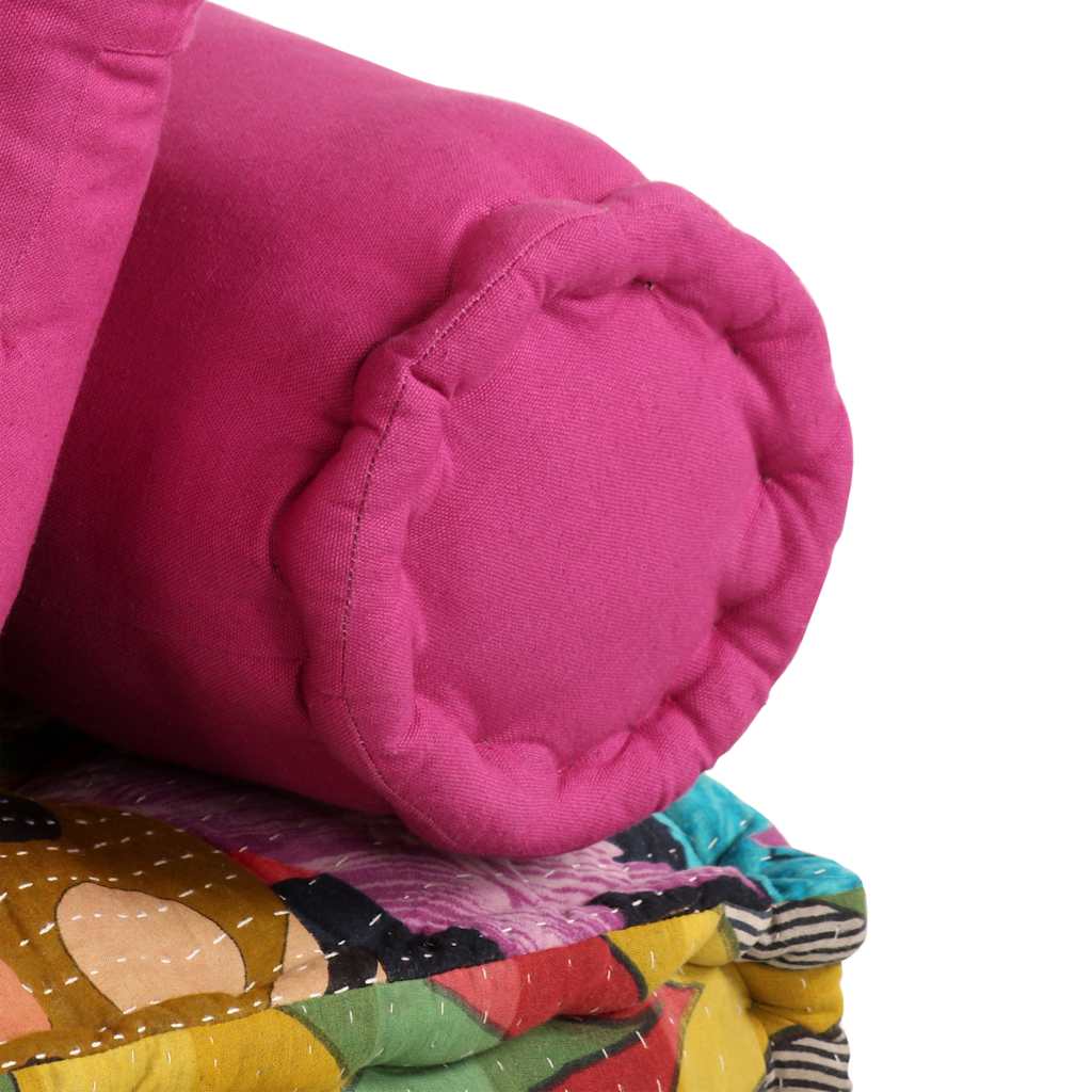 vidaXL Canapea puf modulară cu 2 locuri, petice, material textil vidaXL Canapea puf modulară cu 2 locuri, petice, material textil