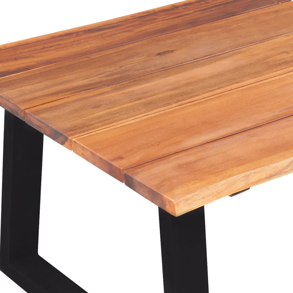 vidaXL Măsuță de cafea din lemn solid de acacia, 110 x 60 x 40 cm