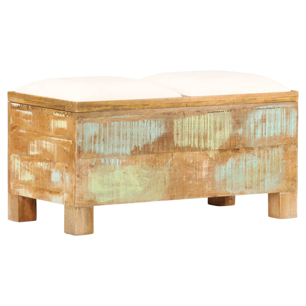 vidaXL Bancă de depozitare, 80x40x40 cm, lemn masiv reciclat vidaXL Bancă de depozitare, 80x40x40 cm, lemn masiv reciclat