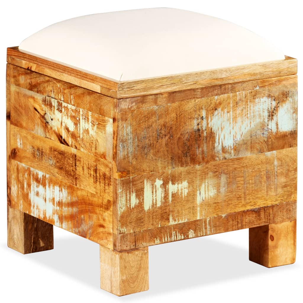 vidaXL Bancă de depozitare, 40 x 40 x 45 cm, lemn masiv reciclat vidaXL Bancă de depozitare, 40 x 40 x 45 cm, lemn masiv reciclat