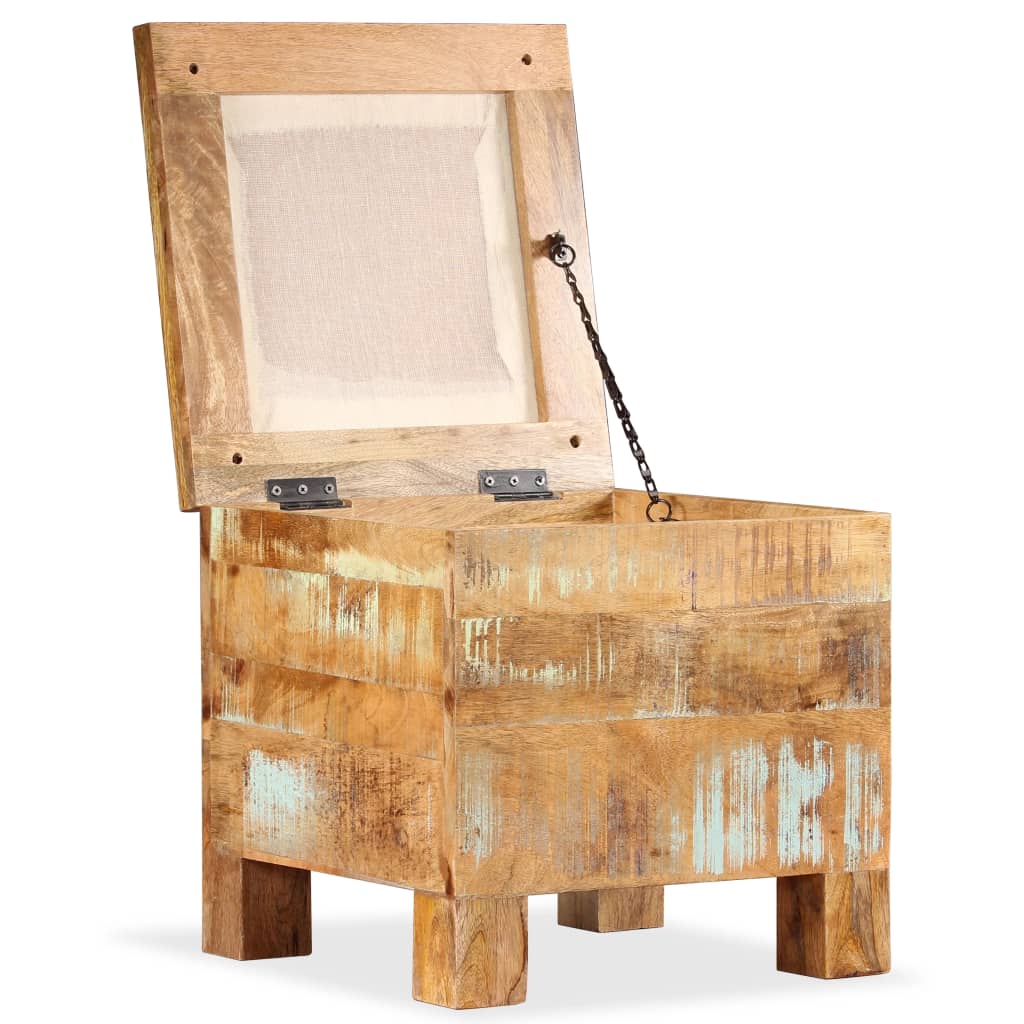vidaXL Bancă de depozitare, 40 x 40 x 45 cm, lemn masiv reciclat vidaXL Bancă de depozitare, 40 x 40 x 45 cm, lemn masiv reciclat