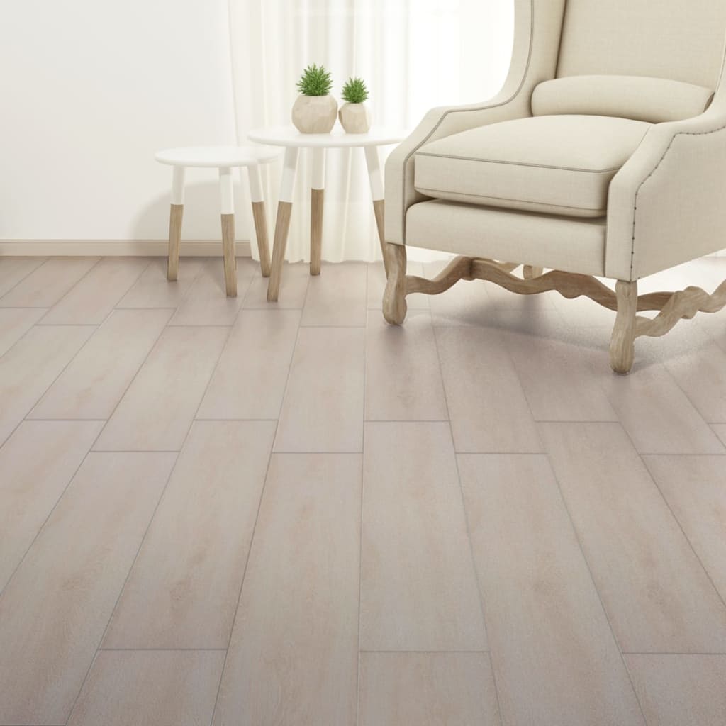 vidaXL Plăci de pardoseală, stejar alb clasic, 5,26 m², 2 mm, PVC vidaXL Plăci de pardoseală, stejar alb clasic, 5,26 m², 2 mm, PVC