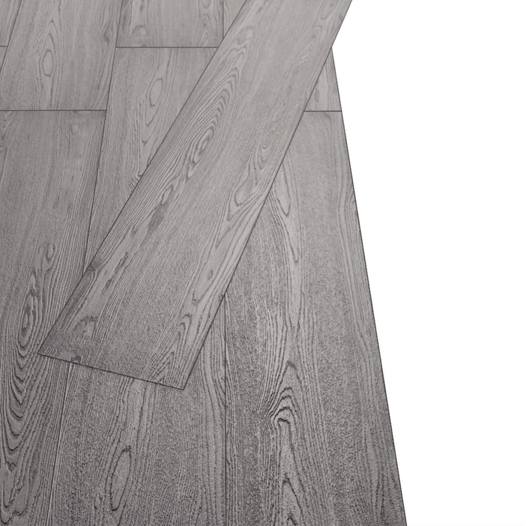 vidaXL Plăci de pardoseală, gri închis, 5,26 m², 2 mm, PVC vidaXL Plăci de pardoseală, gri închis, 5,26 m², 2 mm, PVC