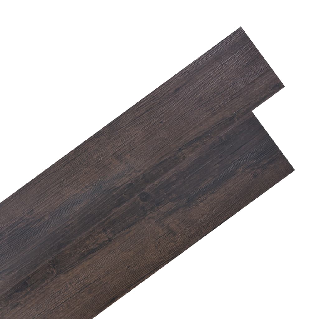 vidaXL Plăci pardoseală autoadezive, maro închis, 5,02 m², 2 mm, PVC vidaXL Plăci pardoseală autoadezive, maro închis, 5,02 m², 2 mm, PVC
