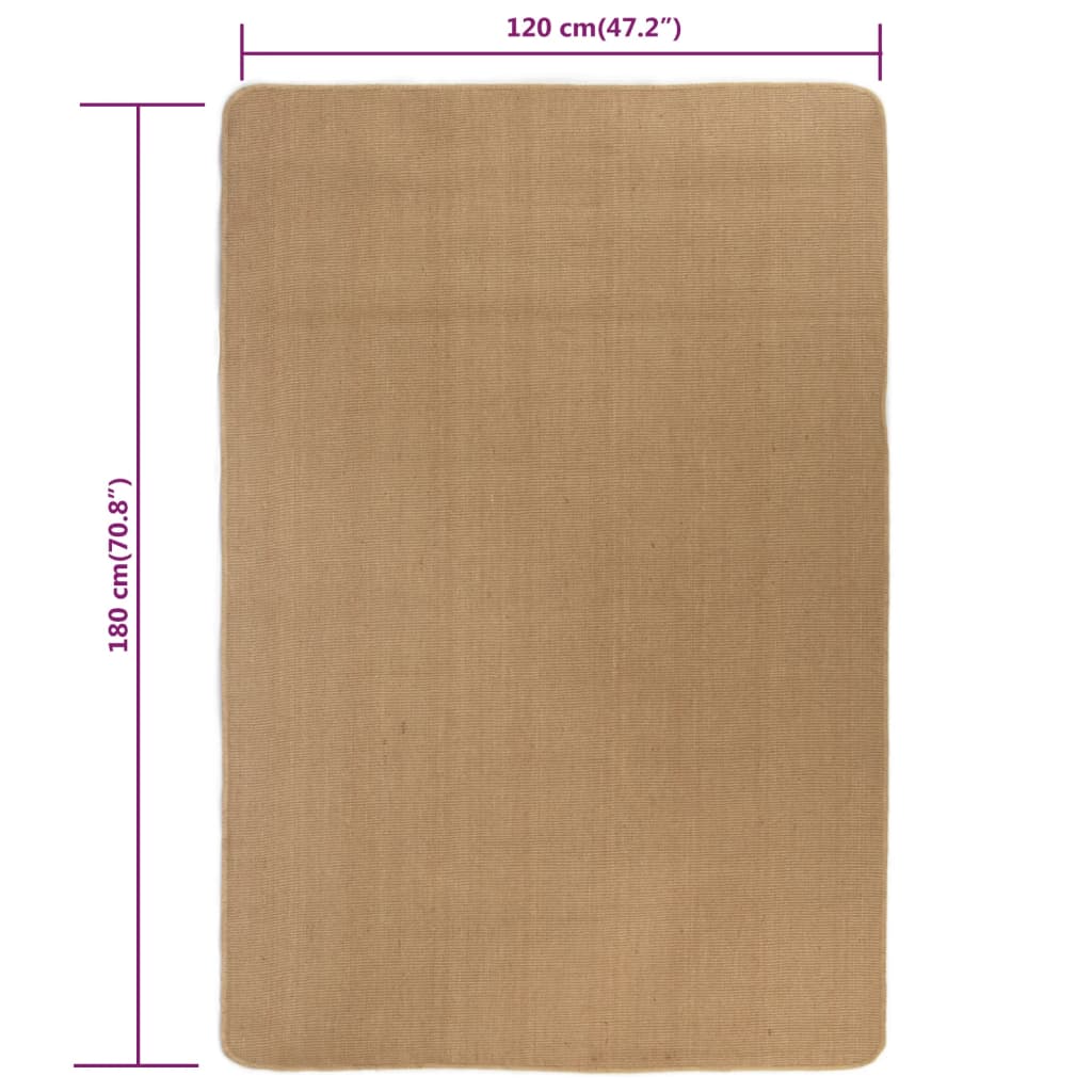 vidaXL Covor de iută cu spate din latex, 120 x 180 cm, natural vidaXL Covor de iută cu spate din latex, 120 x 180 cm, natural