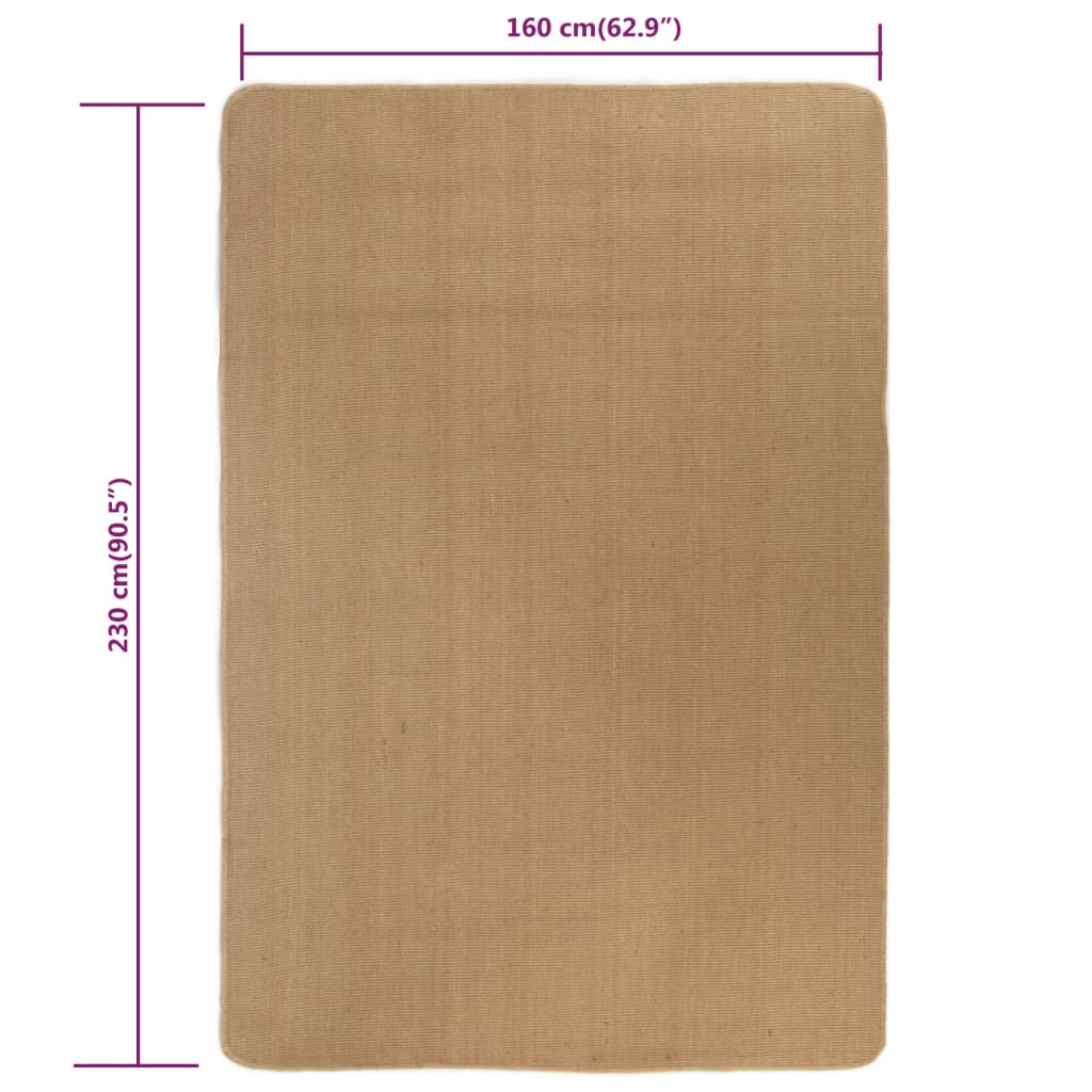 vidaXL Covor de iută cu spate din latex, 160 x 230 cm, natural vidaXL Covor de iută cu spate din latex, 160 x 230 cm, natural