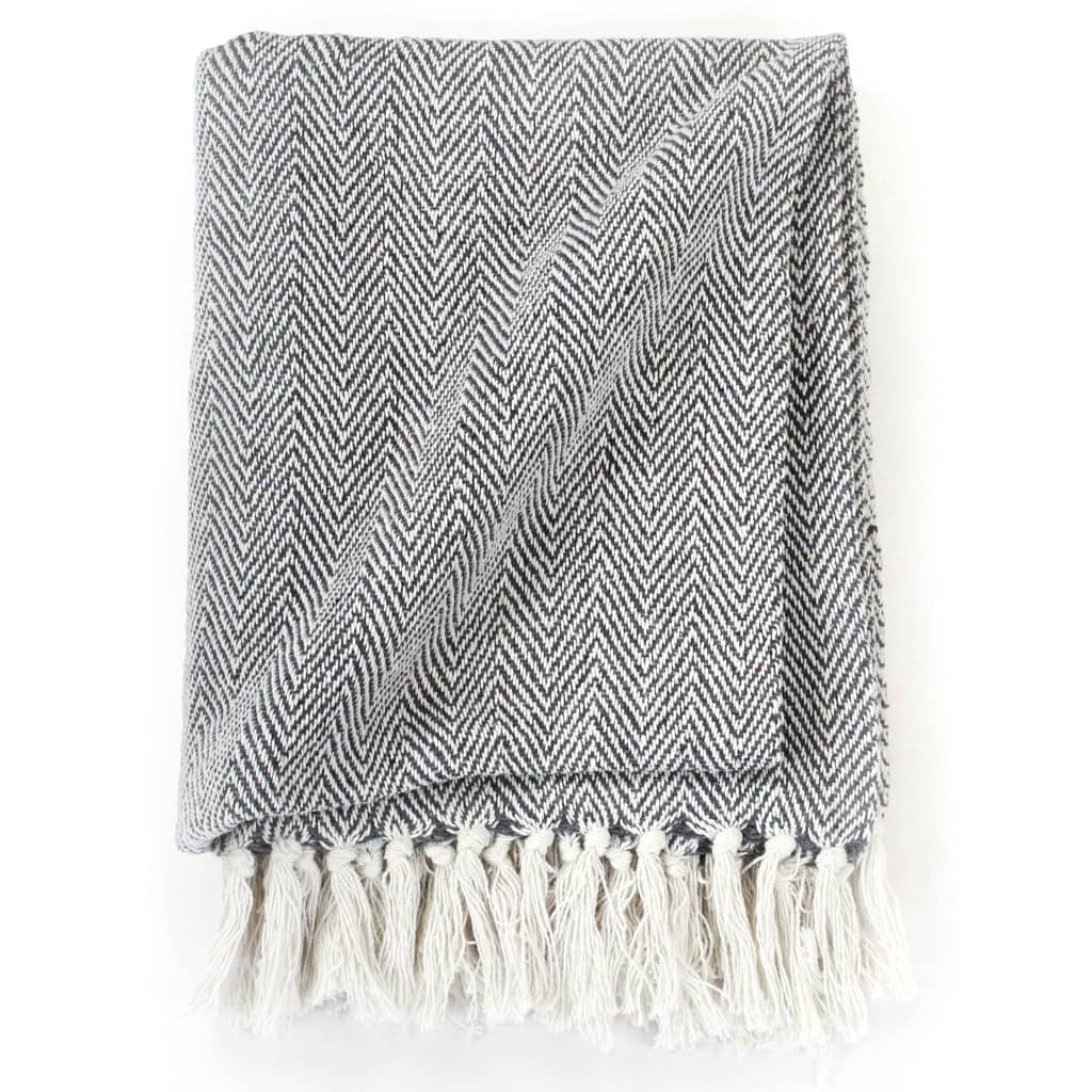 vidaXL Cuvertură de pat, bumbac, bleumarin, 160x210 cm vidaXL Cuvertură de pat, bumbac, bleumarin, 160x210 cm